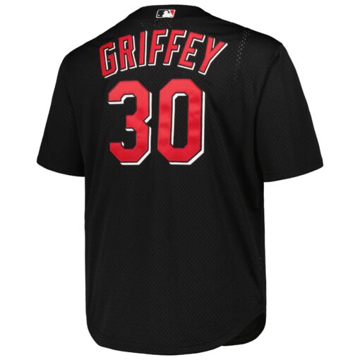 Men's Cincinnati Reds Ken Griffey Jr. Mitchell & Ness Black Big & Tall Cooperstown Collection Batting Practice Jersey - Image 3