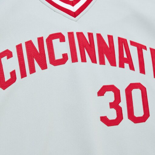 Men's Cincinnati Reds Ken Griffey Jr. Mitchell & Ness Gray 2004 Cooperstown Collection Throwback Jersey - Image 4