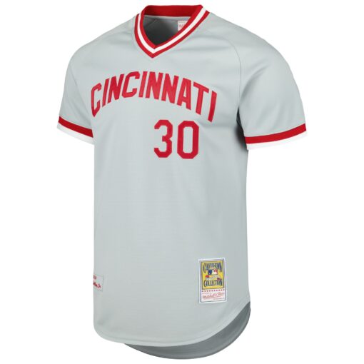 Men's Cincinnati Reds Ken Griffey Jr. Mitchell & Ness Gray 2004 Cooperstown Collection Throwback Jersey - Image 2