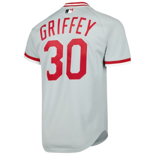 Men's Cincinnati Reds Ken Griffey Jr. Mitchell & Ness Gray 2004 Cooperstown Collection Throwback Jersey - Image 3