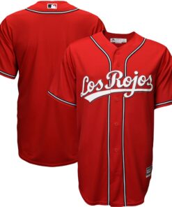 Men's Cincinnati Reds Majestic Scarlet Alternate Los Rojos Cool Base Jersey