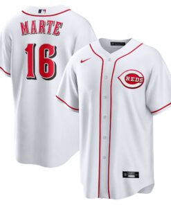 Men's Cincinnati Reds Noelvi Marte White Home Jersey