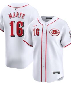 Men's Cincinnati Reds Noelvi Marte White Home Limited Player Jersey