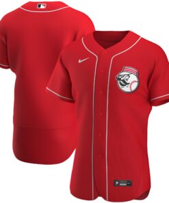 Men's Cincinnati Reds Scarlet Alternate Team Logo Jersey