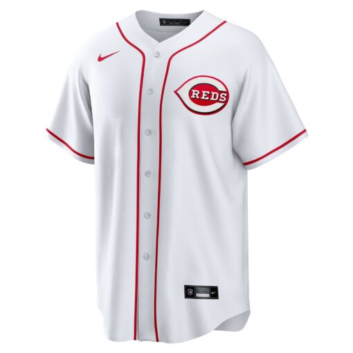Men's Cincinnati Reds Spencer Steer White Home Jersey - Image 2