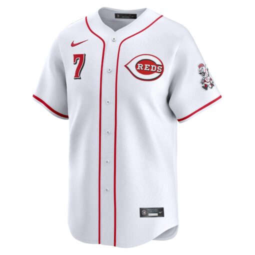 Men's Cincinnati Reds Spencer Steer White Home Limited Player Jersey - Image 2