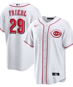 Men's Cincinnati Reds TJ Friedl White Home Jersey