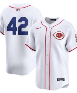 Men's Cincinnati Reds White 2024 Jackie Robinson Day Home Limited Jersey