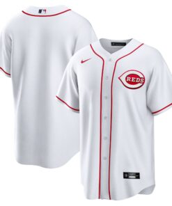 Men's Cincinnati Reds White Home Blank Jersey