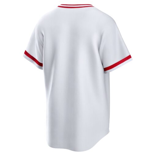 Men's Cincinnati Reds White Home Cooperstown Collection Team Jersey - Image 3