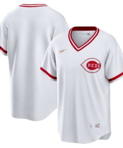 Men's Cincinnati Reds White Home Cooperstown Collection Team Jersey