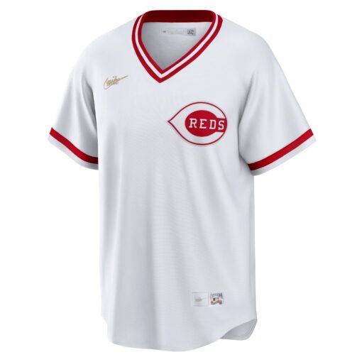 Men's Cincinnati Reds White Home Cooperstown Collection Team Jersey - Image 2