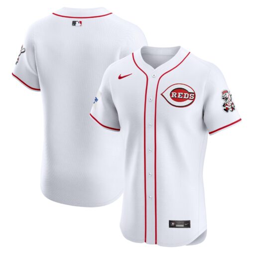 Men's Cincinnati Reds White Home Elite Patch Jersey