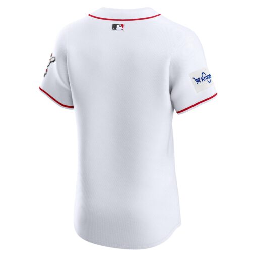 Men's Cincinnati Reds White Home Elite Patch Jersey - Image 3
