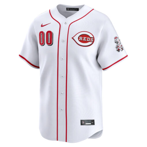 Men's Cincinnati Reds White Home Limited Custom Jersey - Image 2