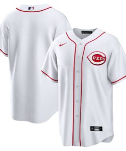 Men's Cincinnati Reds White Home Team Jersey