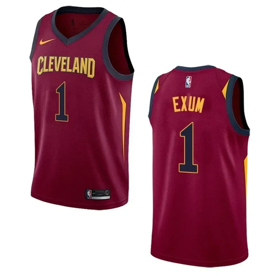 Men's Cleveland Cavaliers 1 Dante Exum Icon Swingman Jersey - Maroon - JS134