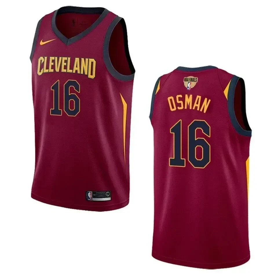 Men's Cleveland Cavaliers 16 Cedi Osman Icon Swingman Jersey - Maroon - JS262