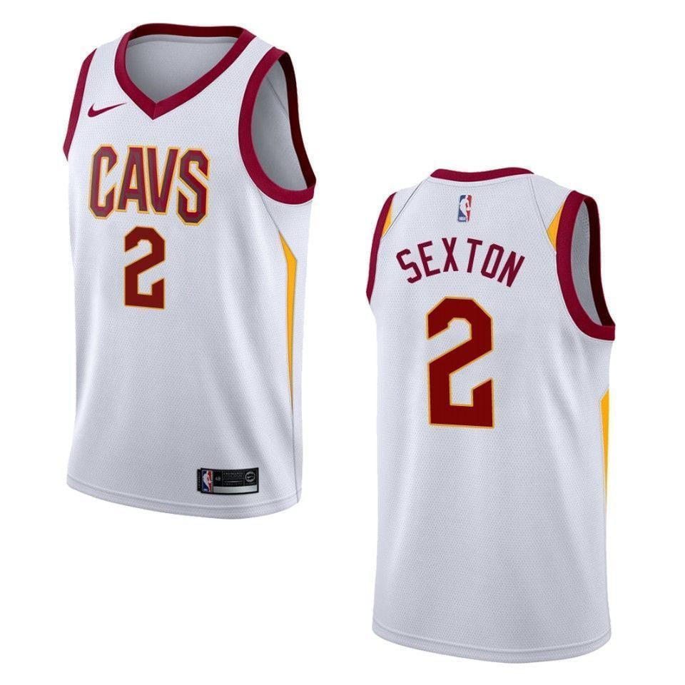 Men's Cleveland Cavaliers 2 Collin Sexton Association Swingman Jersey - White - JS992