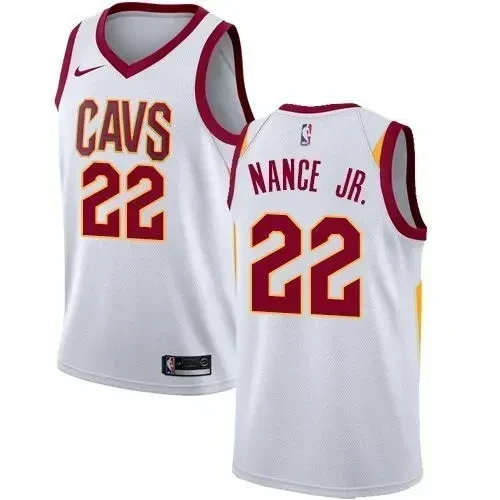 Men's Cleveland Cavaliers 22 Larry Nance Jr. Association Swingman Jersey - White - JS433