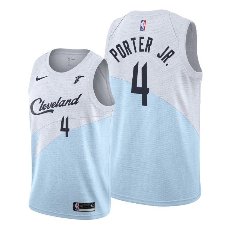 Men's Cleveland Cavaliers 4 Kevin Porter Jr. Earned Swingman Jersey - Blue - JS124