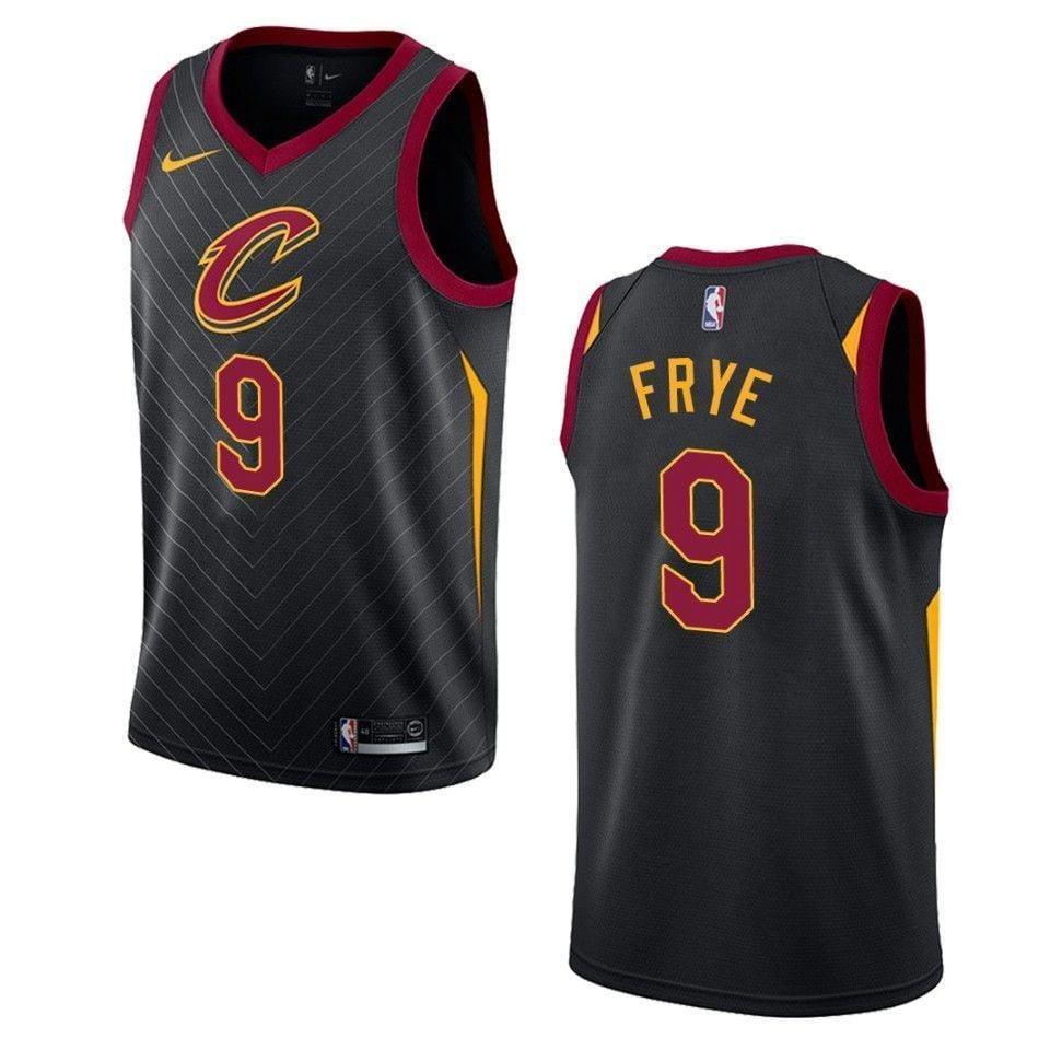 Men's Cleveland Cavaliers 9 Channing Frye Statement Swingman Jersey - Black - JS182