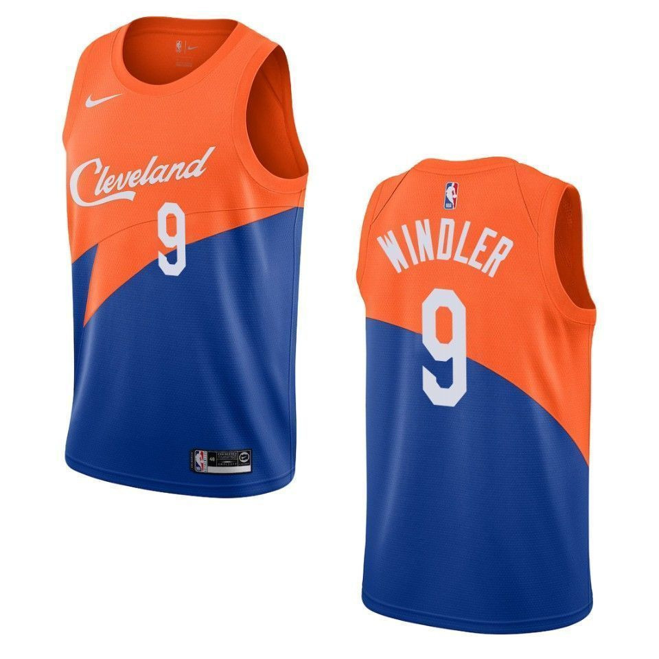 Men's Cleveland Cavaliers 9 Dylan Windler City Swingman Jersey - Blue - JS203