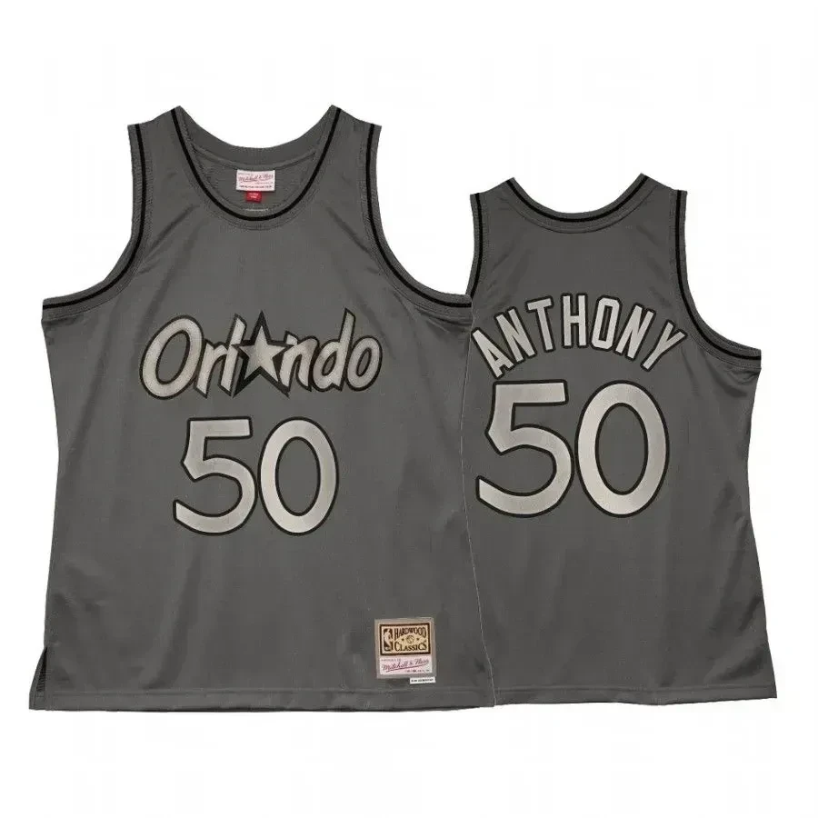 Men's Cole Anthony 50 Orlando Magic Metal Works Jersey Charcoal - JS308
