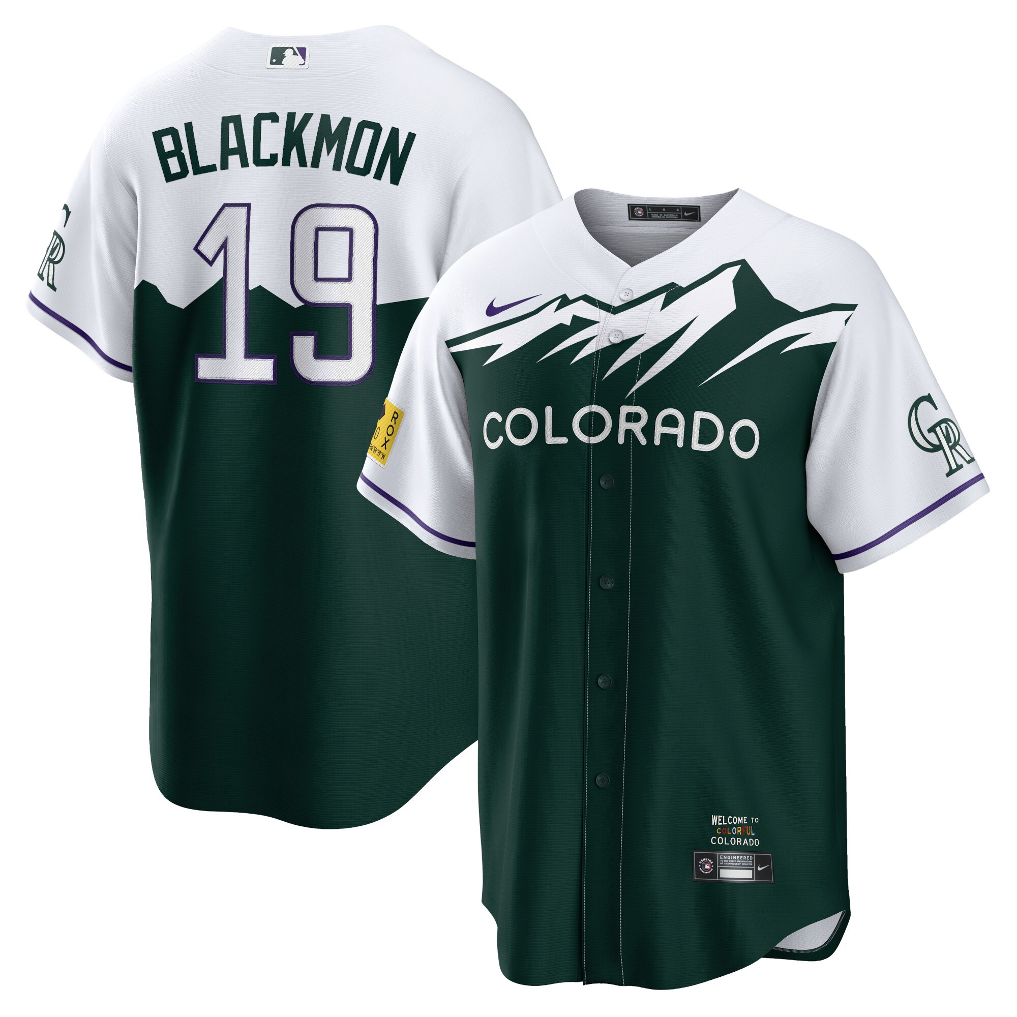 Men's Colorado Rockies Charlie Blackmon Green City Connect Player Jersey