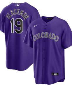 Men's Colorado Rockies Charlie Blackmon Purple Alternate Player Name Jersey