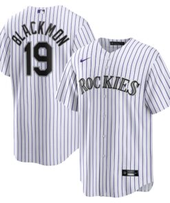 Men's Colorado Rockies Charlie Blackmon White Home Player Name Jersey