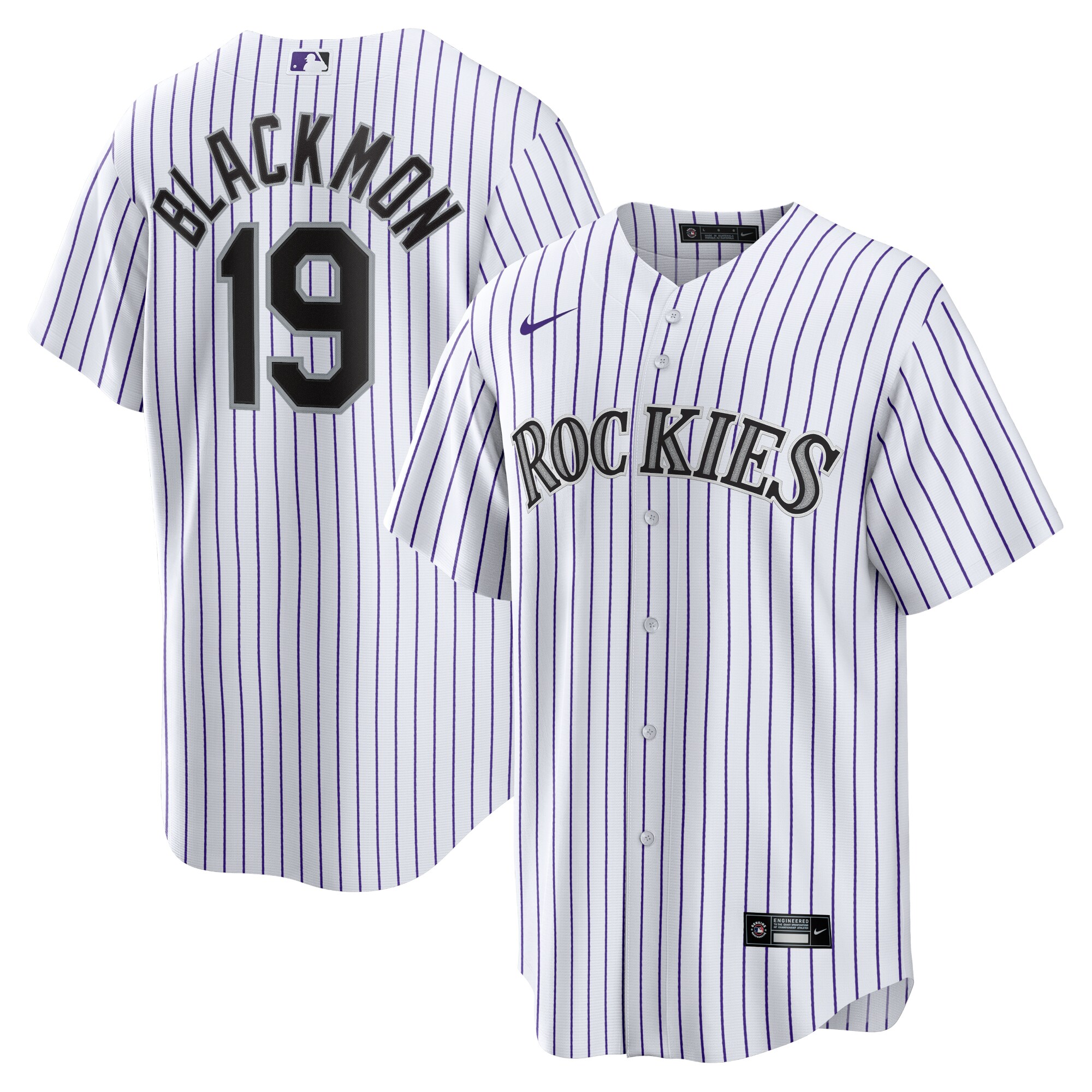 Men's Colorado Rockies Charlie Blackmon White Home Player Name Jersey