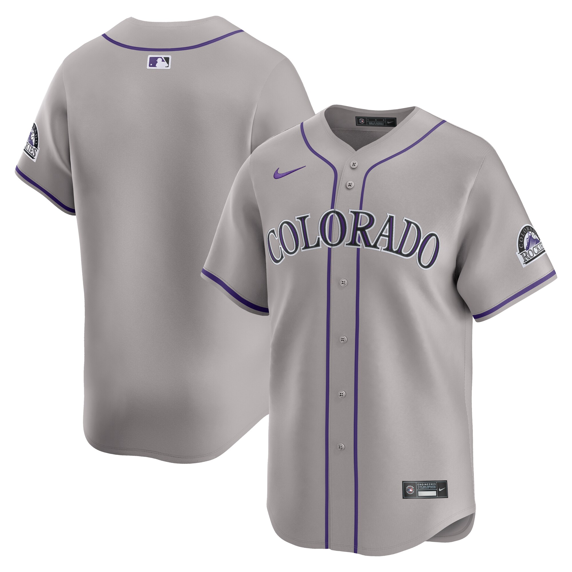 Men's Colorado Rockies Gray Road Limited Jersey
