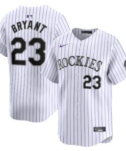 Men's Colorado Rockies Kris Bryant White Home Limited Player Jersey