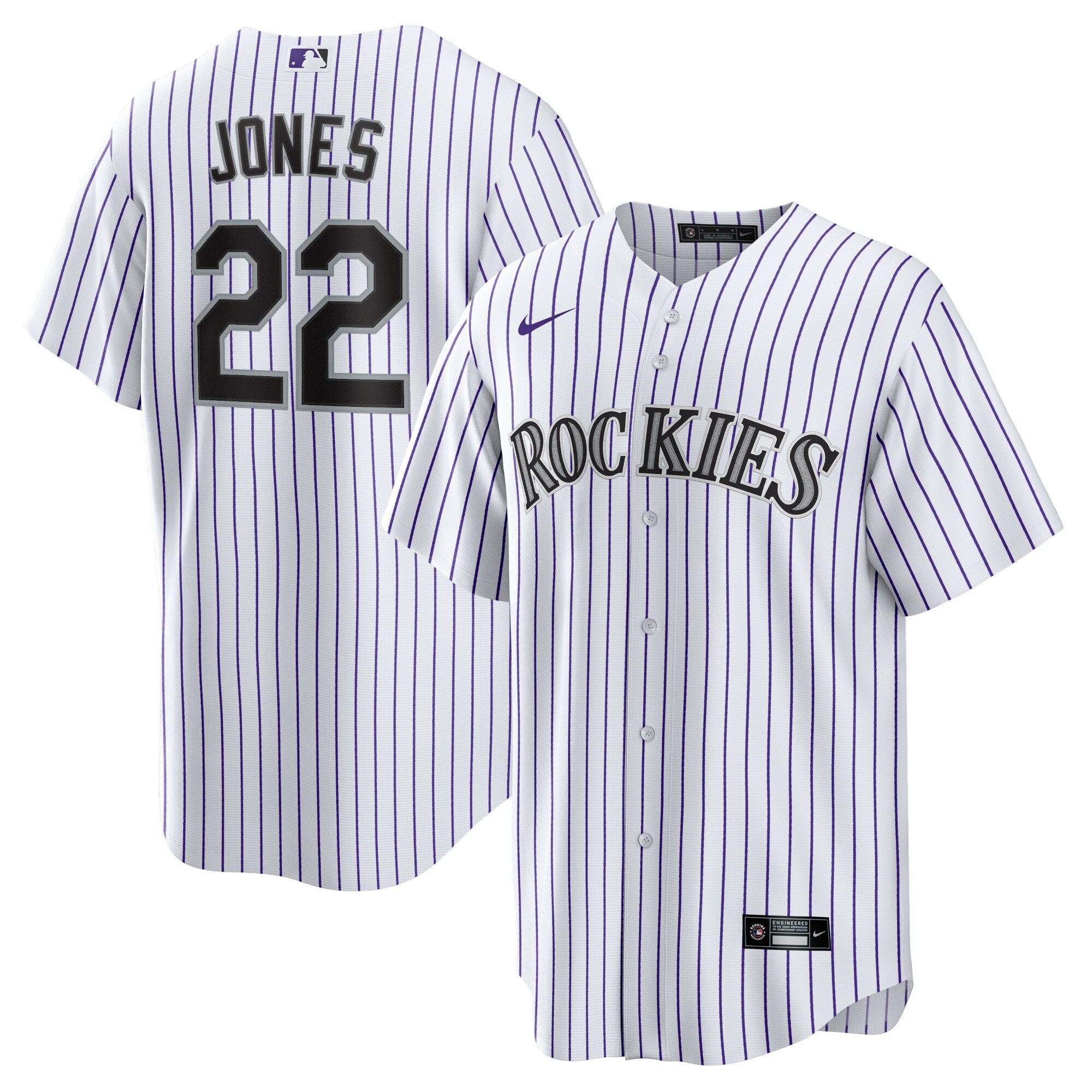 Men's Colorado Rockies Nolan Jones White Home Jersey