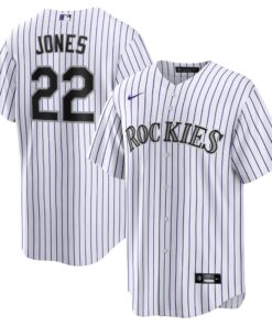 Men's Colorado Rockies Nolan Jones White Home Jersey