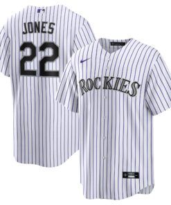 Men's Colorado Rockies Nolan Jones White Home Jersey