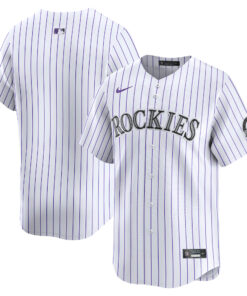 Men's Colorado Rockies White Home Limited Jersey
