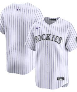 Men's Colorado Rockies White Home Limited Jersey