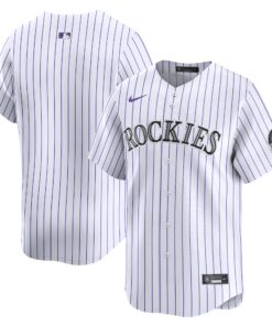 Men's Colorado Rockies White Home Limited Player Jersey
