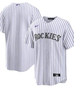 Men's Colorado Rockies White Home Team Jersey