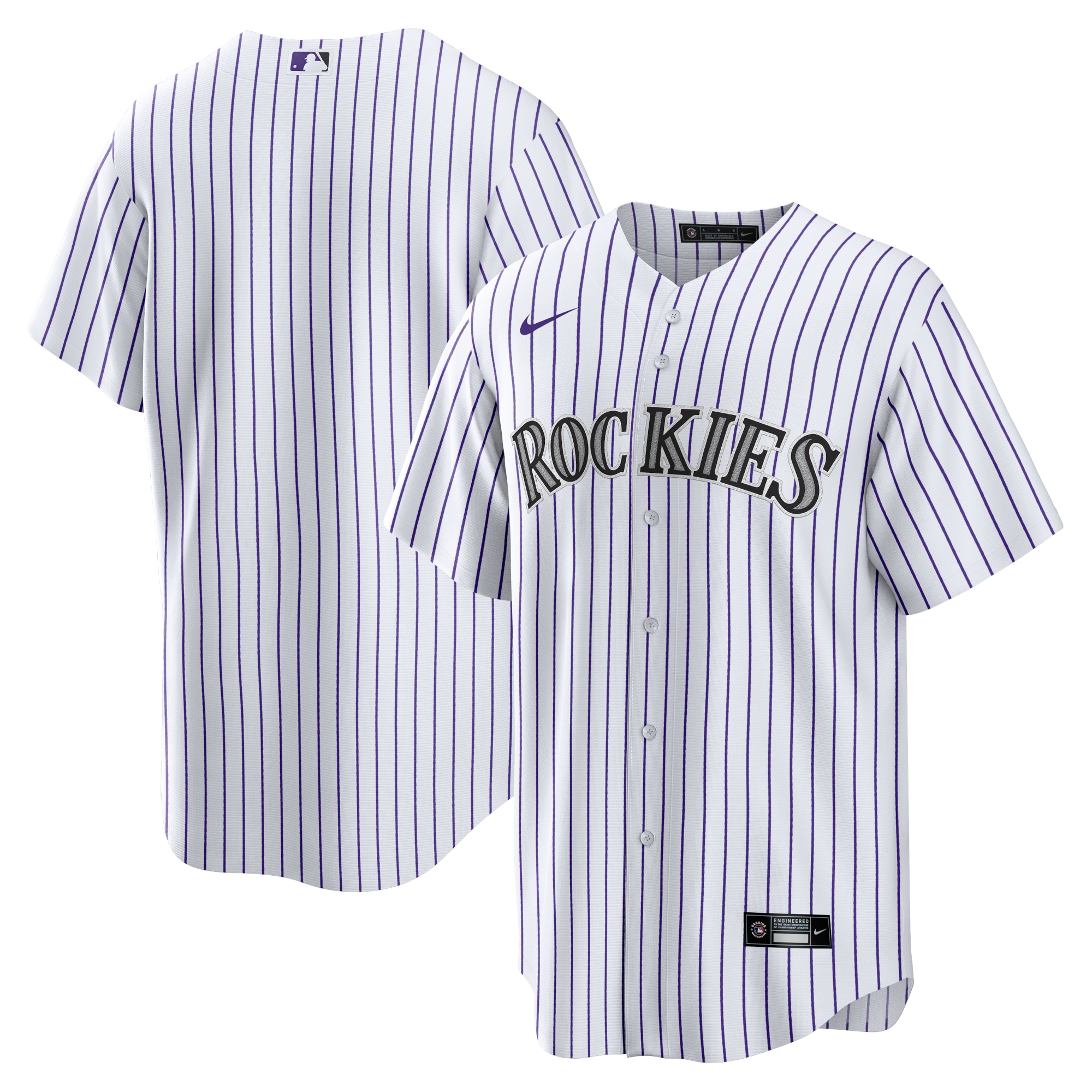Men's Colorado Rockies White Home Team Jersey