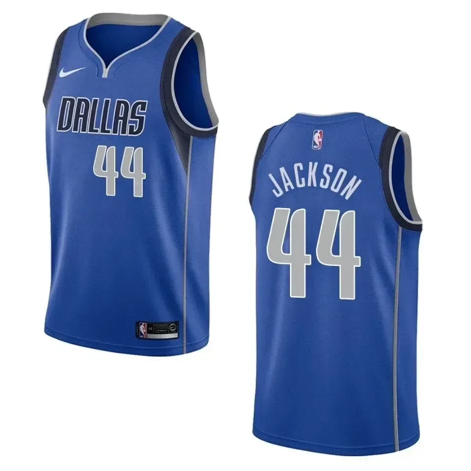 Men's Dallas Mavericks 44 Justin Jackson Icon Swingman Jersey - Blue - JS751