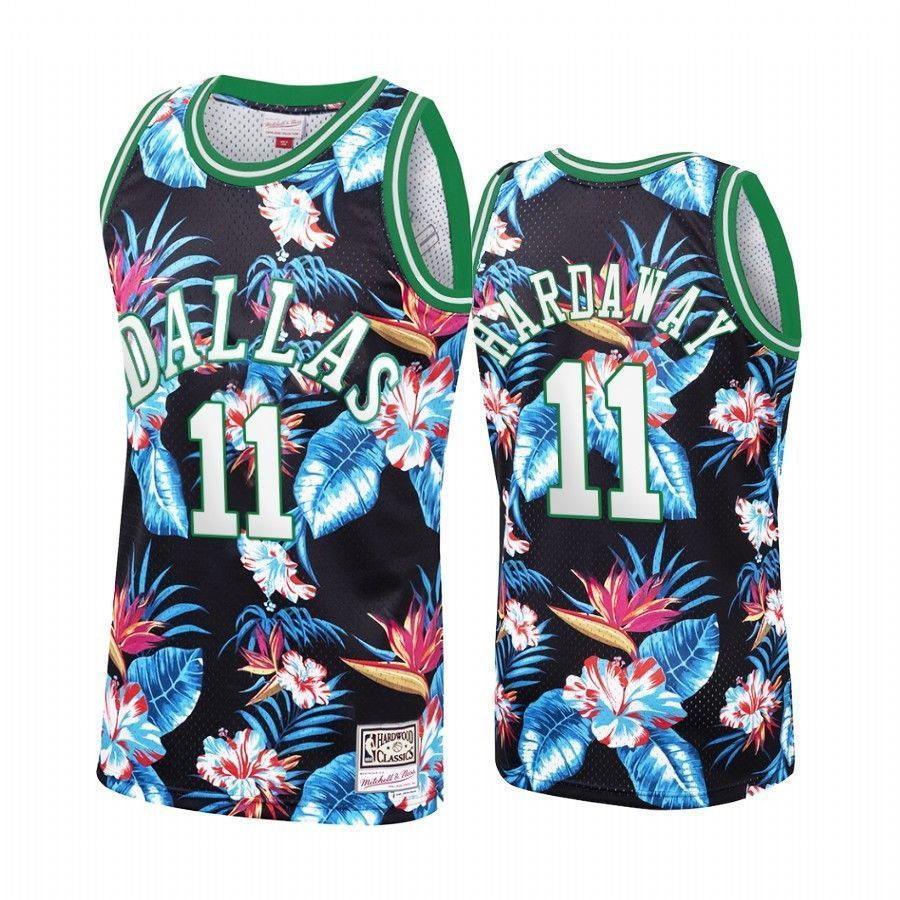 Men's Dallas Mavericks Tim Hardaway Jr. 11 Floral Fashion Jersey - JS290