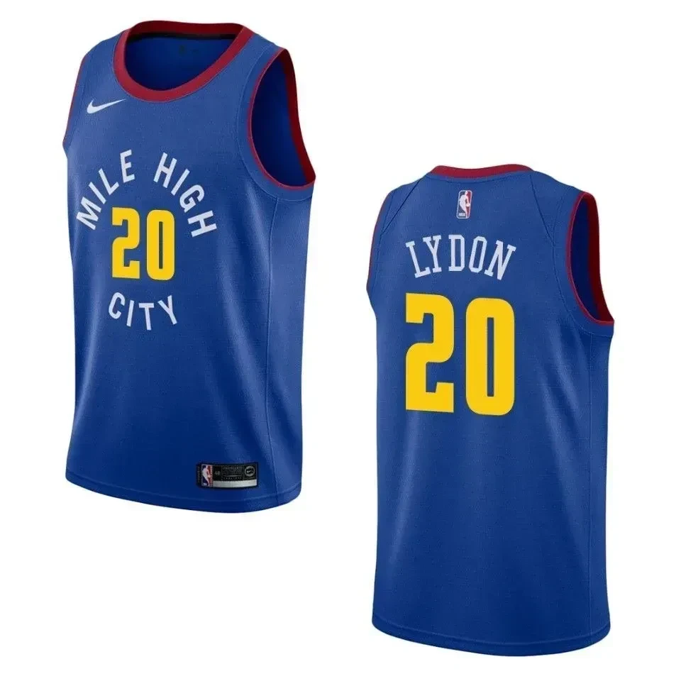 Men's Denver Nuggets 20 Tyler Lydon Statement Swingman Jersey - Blue - JS807