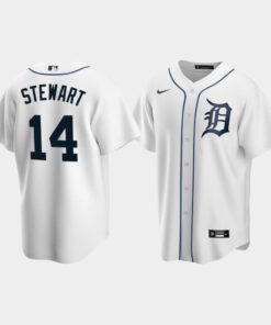 Men's Detroit Tigers 14 Christin Stewart White Home Jersey Jersey