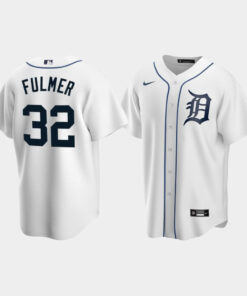 Men's Detroit Tigers 32 Michael Fulmer White Home Jersey Jersey