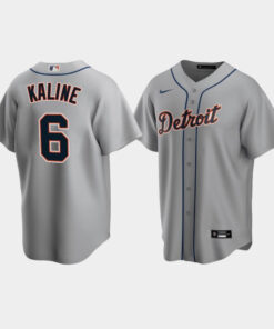 Men's Detroit Tigers 6 Al Kaline Gray Road Jersey Jersey