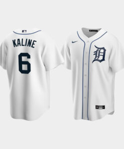 Men's Detroit Tigers 6 Al Kaline White Home Jersey Jersey