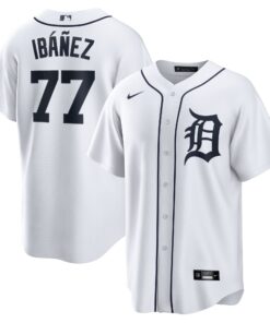 Men's Detroit Tigers Andy Ibanez White Home Jersey